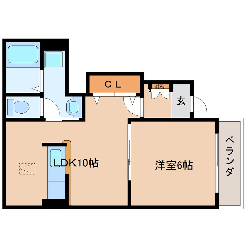 間取図 近鉄大阪線（近畿）/五位堂駅 バス8分馬見北２丁目バス停下車:停歩1分 1階 築20年