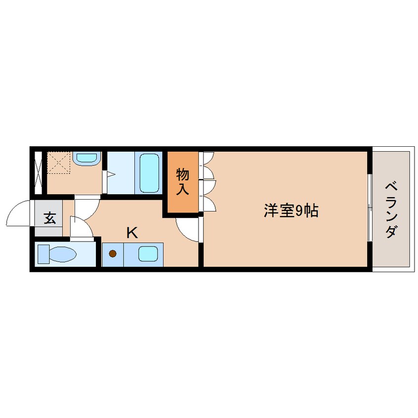 間取図 近鉄大阪線（近畿）/近鉄下田駅 徒歩11分 2階 築20年