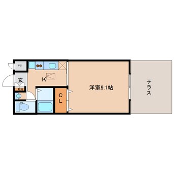 間取図 近鉄大阪線（近畿）/関屋駅 徒歩4分 1階 築18年