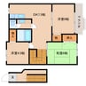 和歌山線/志都美駅 徒歩20分 2階 築26年 3DKの間取り