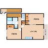 和歌山線/志都美駅 徒歩4分 2階 築26年 2LDKの間取り