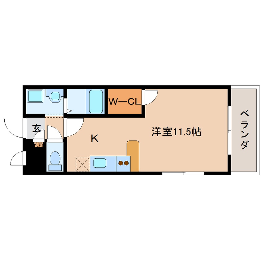 間取図 近鉄大阪線（近畿）/近鉄下田駅 徒歩10分 2階 築19年