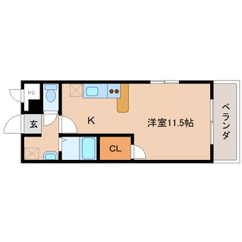 間取図 近鉄大阪線（近畿）/近鉄下田駅 徒歩10分 1階 築19年