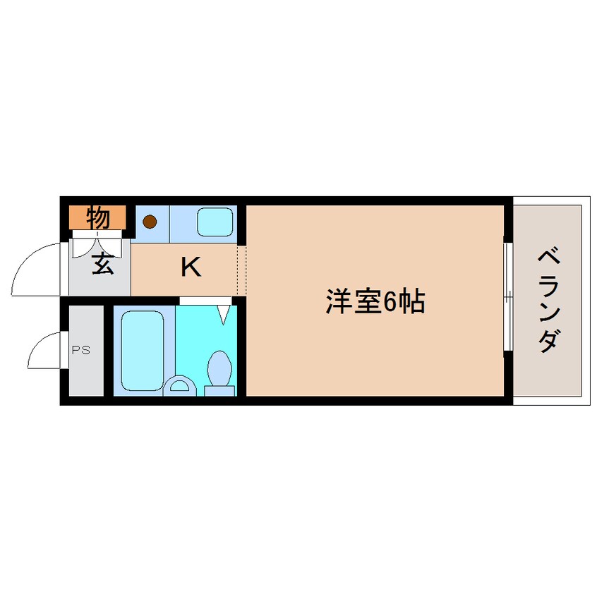間取図 近鉄大阪線（近畿）/関屋駅 徒歩5分 4階 築33年