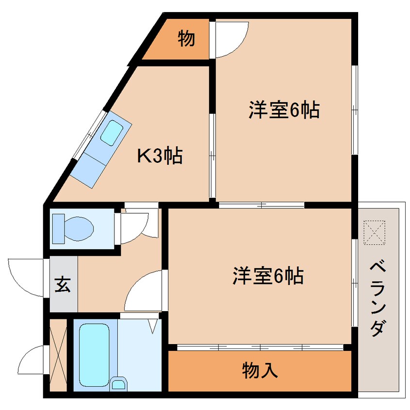 間取図 近鉄大阪線（近畿）/関屋駅 徒歩5分 4階 築32年