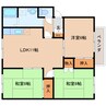 近鉄南大阪線/二上山駅 徒歩7分 2階 築32年 3LDKの間取り