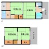 近鉄大阪線（近畿）/近鉄下田駅 徒歩8分 1-2階 築47年 4Kの間取り