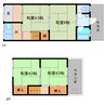 近鉄大阪線（近畿）/近鉄下田駅 徒歩8分 1-2階 築47年 4Kの間取り