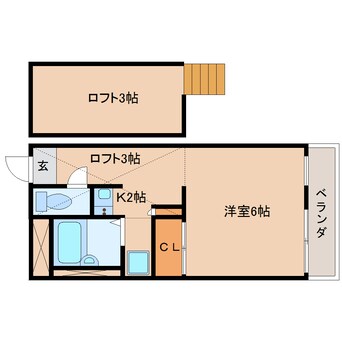 間取図 近鉄大阪線（近畿）/五位堂駅 徒歩8分 1階 築24年