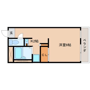 間取図 近鉄大阪線（近畿）/五位堂駅 徒歩8分 3階 築24年