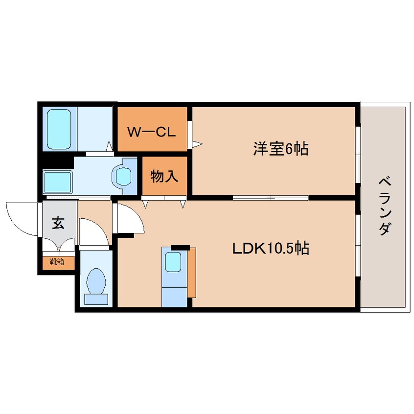 間取図 近鉄大阪線（近畿）/五位堂駅 徒歩7分 1階 築18年