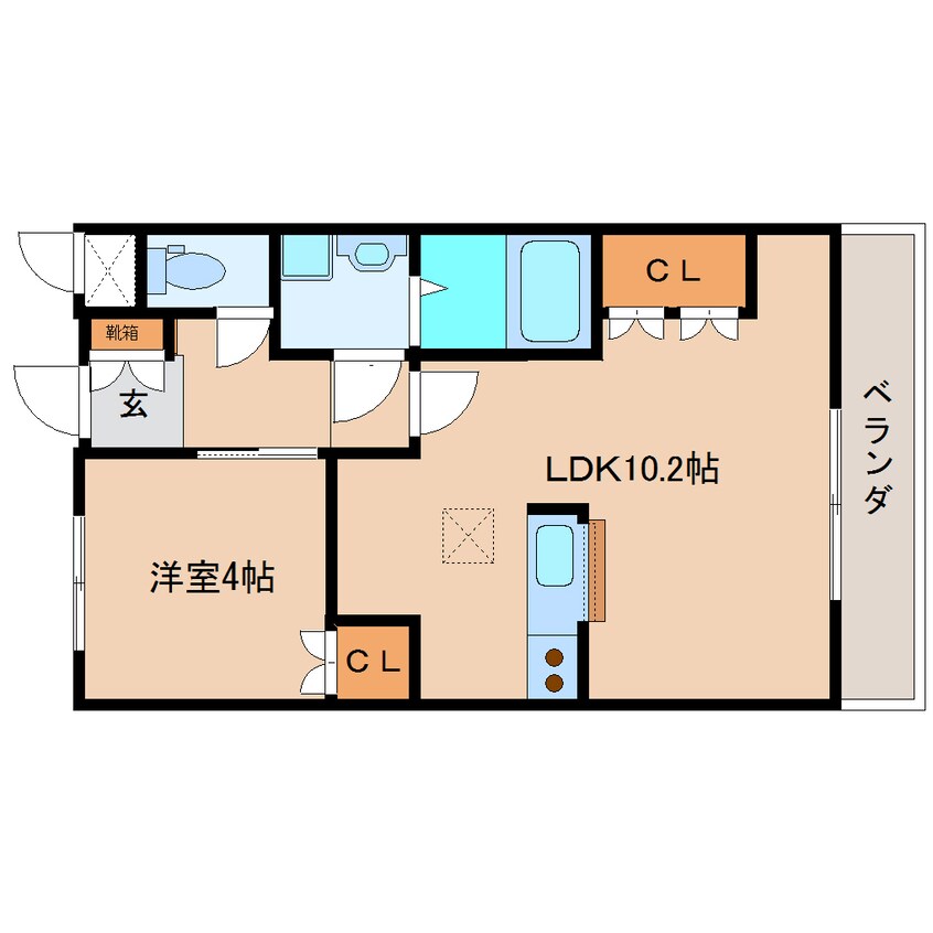 間取図 近鉄大阪線（近畿）/二上駅 徒歩10分 1階 築16年