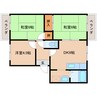 近鉄大阪線（近畿）/五位堂駅 徒歩25分 1階 築35年 3DKの間取り