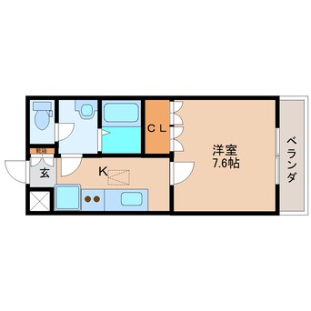 間取図 近鉄大阪線（近畿）/二上駅 徒歩8分 1階 築15年