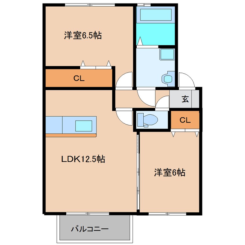 間取図 近鉄大阪線（近畿）/二上駅 徒歩4分 2階 築15年