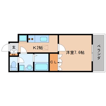 間取図 近鉄大阪線（近畿）/五位堂駅 徒歩17分 1階 築14年