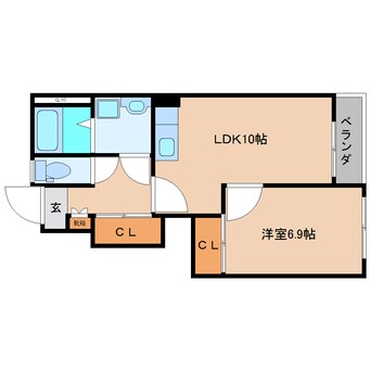 間取図 和歌山線/志都美駅 徒歩10分 1階 築14年