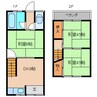近鉄大阪線（近畿）/近鉄下田駅 徒歩8分 1-2階 築45年 3DKの間取り