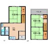 近鉄大阪線（近畿）/五位堂駅 徒歩9分 1階 築42年 3DKの間取り