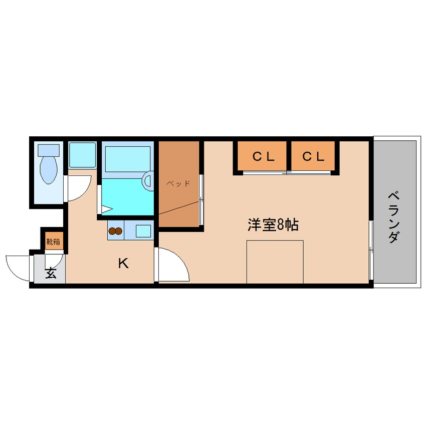 間取図 近鉄大阪線（近畿）/五位堂駅 徒歩6分 2階 築22年