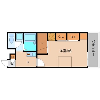 間取図 近鉄大阪線（近畿）/五位堂駅 徒歩6分 1階 築23年