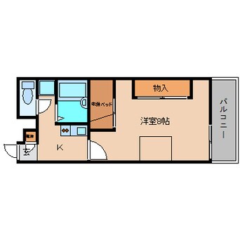 間取図 近鉄大阪線（近畿）/五位堂駅 徒歩6分 2階 築22年