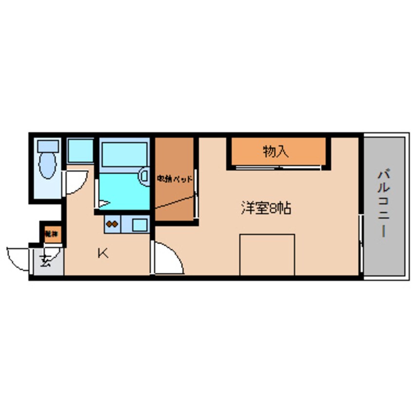 間取図 近鉄大阪線（近畿）/五位堂駅 徒歩6分 2階 築22年