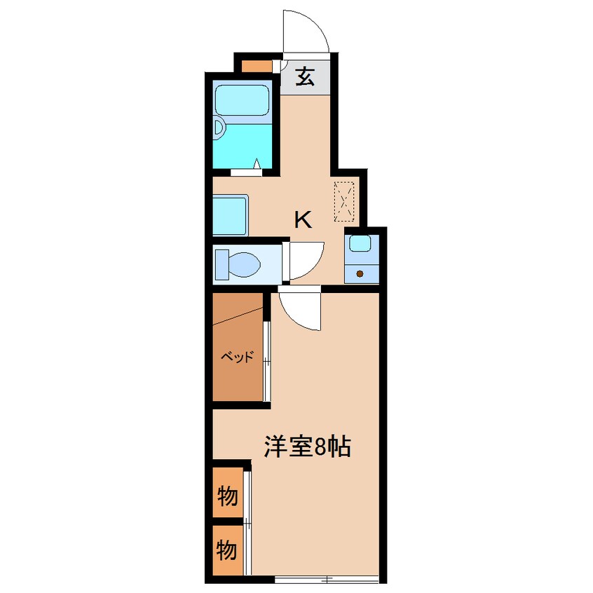 間取図 近鉄大阪線（近畿）/五位堂駅 徒歩11分 2階 築22年