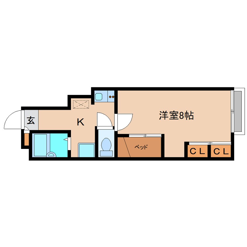 間取図 近鉄大阪線（近畿）/五位堂駅 徒歩11分 1階 築20年