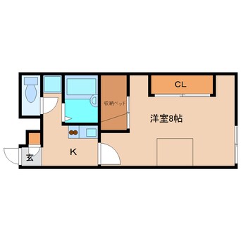 間取図 近鉄大阪線（近畿）/五位堂駅 徒歩12分 2階 築16年