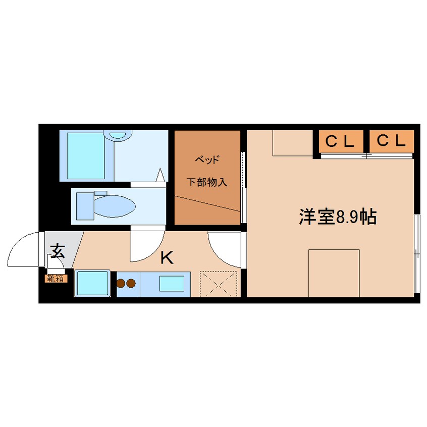 間取図 近鉄大阪線（近畿）/近鉄下田駅 徒歩9分 1階 築22年