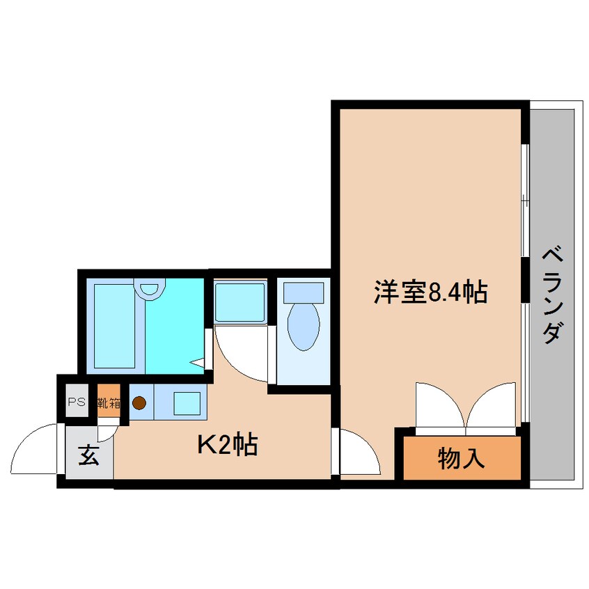 間取図 近鉄大阪線（近畿）/二上駅 徒歩5分 1階 築27年