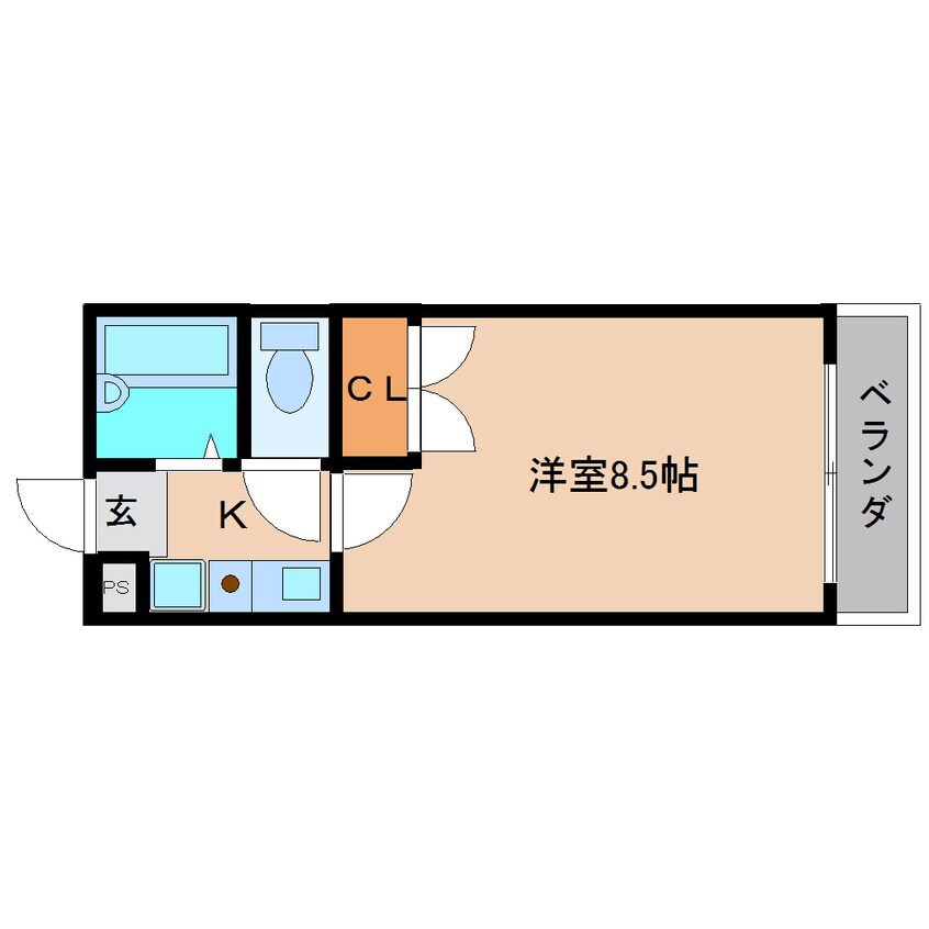 間取図 近鉄大阪線（近畿）/二上駅 徒歩5分 2階 築27年