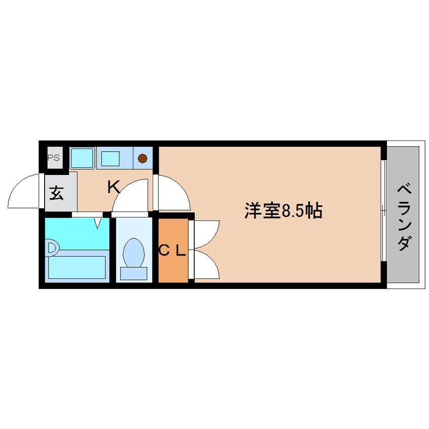 間取図 近鉄大阪線（近畿）/二上駅 徒歩5分 3階 築27年