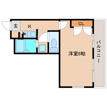 間取図 近鉄大阪線（近畿）/二上駅 徒歩7分 3階 築25年