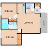 近鉄大阪線（近畿）/二上駅 徒歩7分 1階 築15年 2LDKの間取り