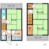 近鉄大阪線（近畿）/近鉄下田駅 徒歩17分 1階 築45年 3Kの間取り