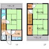 近鉄大阪線（近畿）/近鉄下田駅 徒歩17分 1階 築46年 3Kの間取り