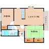 近鉄大阪線（近畿）/五位堂駅 徒歩15分 2階 築23年 2LDKの間取り