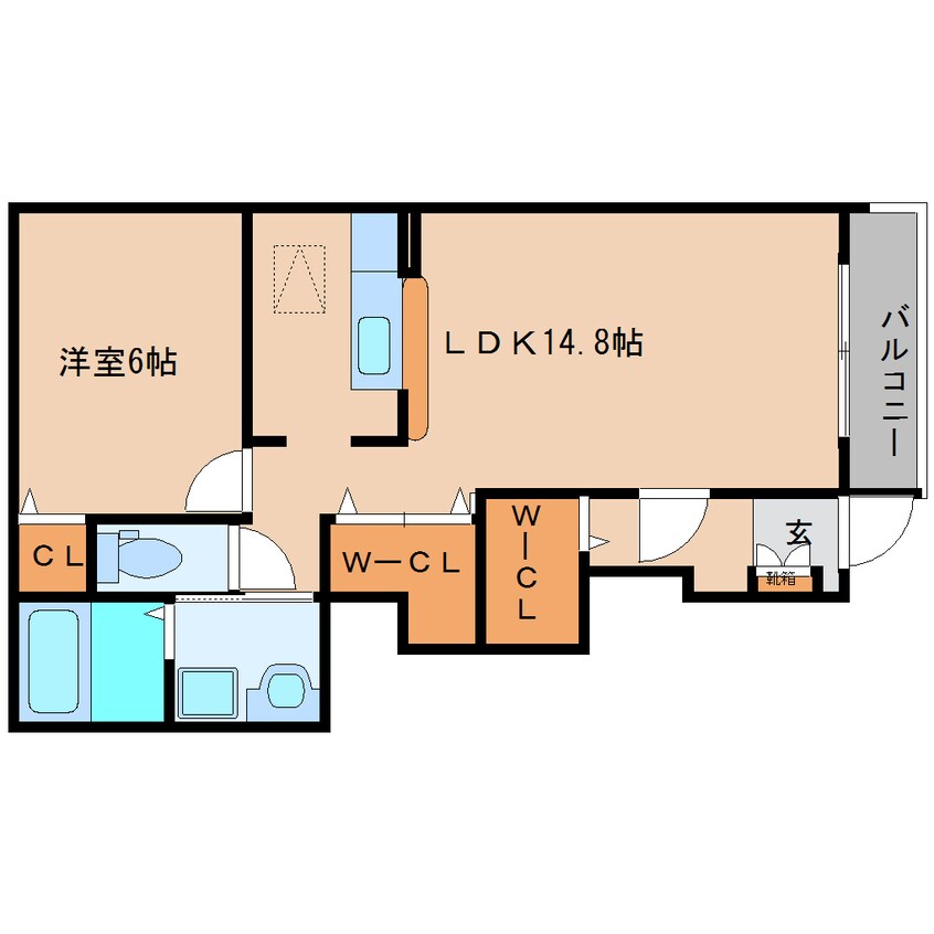 間取図 和歌山線/ＪＲ五位堂駅 徒歩10分 1階 築13年