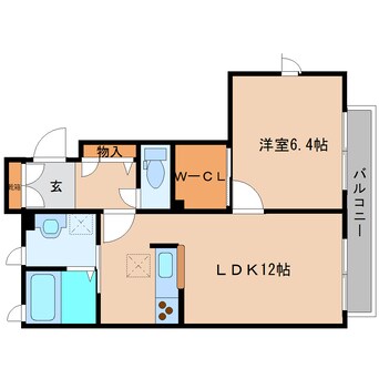 間取図 近鉄大阪線（近畿）/二上駅 徒歩2分 1階 築13年