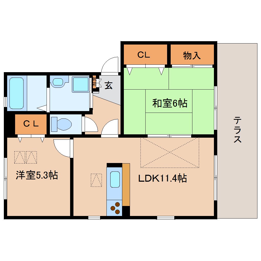 間取り図 近鉄大阪線（近畿）/二上駅 徒歩14分 1階 築20年