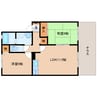近鉄大阪線（近畿）/五位堂駅 徒歩11分 1階 築25年 2LDKの間取り