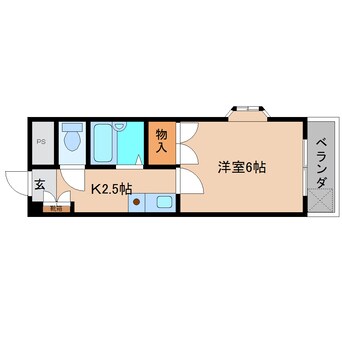 間取図 近鉄大阪線（近畿）/近鉄下田駅 徒歩7分 3階 築32年