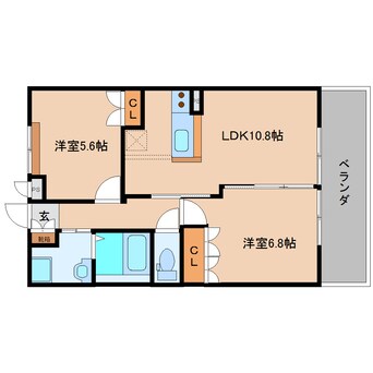 間取図 近鉄大阪線（近畿）/五位堂駅 バス10分馬見北9丁目下車:停歩3分 1階 築11年