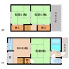 近鉄大阪線（近畿）/近鉄下田駅 徒歩10分 1-2階 築39年 3DKの間取り