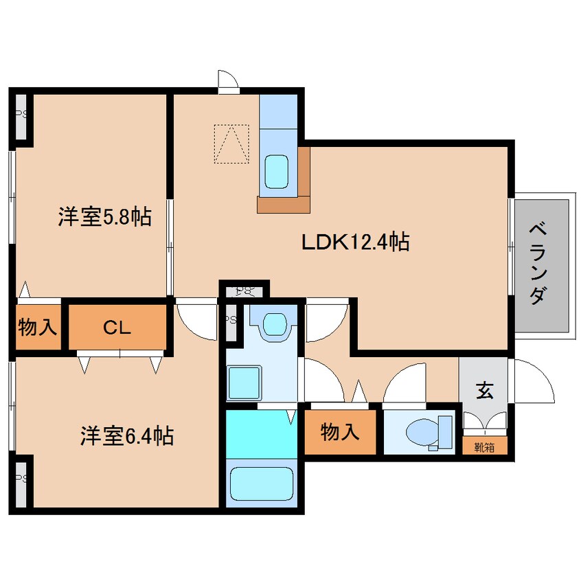 間取図 近鉄大阪線（近畿）/二上駅 徒歩10分 1階 築10年