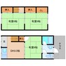 近鉄大阪線（近畿）/二上駅 徒歩6分 1-2階 築37年 3DKの間取り