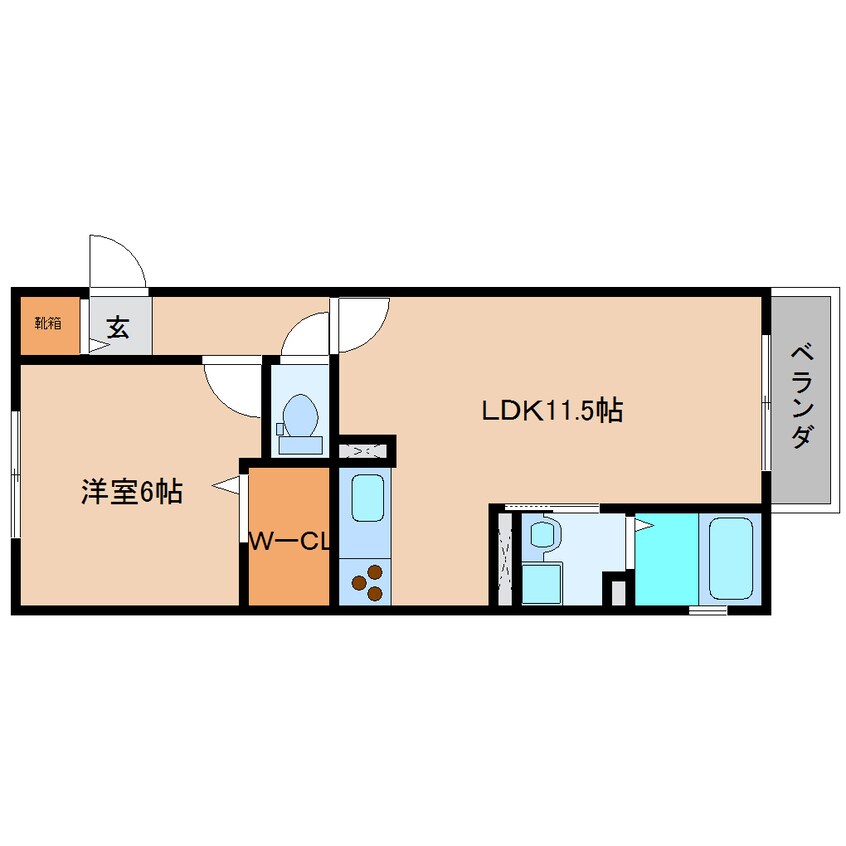 間取図 和歌山線/香芝駅 徒歩12分 2階 築11年