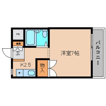 間取図 近鉄大阪線（近畿）/近鉄下田駅 徒歩6分 4階 築36年